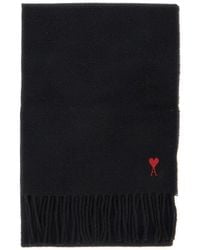 Ami Paris - Wool Scarf Ami De Coeur - Lyst
