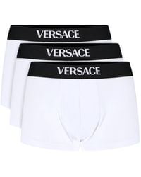 Versace - Three-Pack Stretch Cotton Boxer Briefs - Lyst