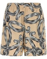 Loewe - Printed Silk Shorts - Lyst
