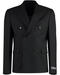Versace - Double-Breasted Blazer - Lyst