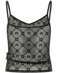 Marine Serre - Geometric Pattern Long Sleeve Mini Top - Lyst