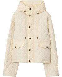 Burberry - Quilted Jacket With Adjustable Hood - Lyst