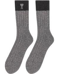 Ami Paris - Embroidered Socks - Lyst