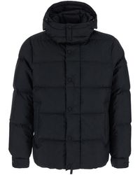 Heskimo - Tech Fabric Short Down Jacket With High Collar And Zip - Lyst