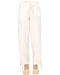 Jil Sander - Relaxed Fit Trousers With Drawstring Waist - Lyst