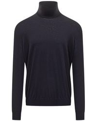 Malo - Lightweight Wool Long Sleeve Turtleneck Sweater - Lyst