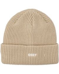 Obey - Rib-Knit Future Mini Beanie With Embroidered Logo - Lyst