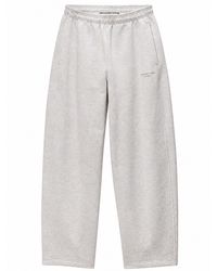 Alexander Wang - Crystal Logo Cotton Trouser With Elasticated Waistband - Lyst