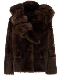 Prada - Solid Furr Jacket - Lyst