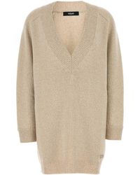 Versace - Melange Wool Blend Sweater Dress - Lyst