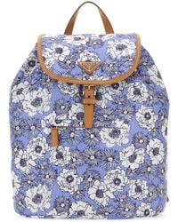 Prada - Printed Re-Nylon Backpack - Lyst