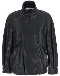Nour Hammour - Tech Fabric Zip-Front Jacket For With Side Pockets - Lyst