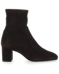 Stuart Weitzman - Yulia Stretch Bootie 60 Suede Ankle Booties - Lyst