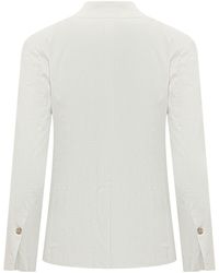 Pinko - Chic Linen Blazer Jacket - Lyst