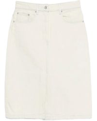 A.P.C. - A. P.C. Mini Front Button Skirt - Lyst
