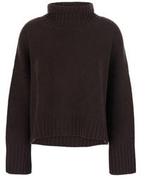Soft Goat - Soft Cashmere Turtleneck Sweater With High Collar And Long Sleeves - Lyst