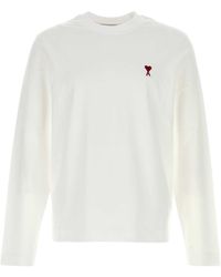 Ami Paris - Long-Sleeve Ami De Coeur T-Shirt - Lyst