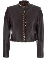 Etro - Leather Jacket - Lyst
