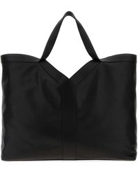 Saint Laurent - Leather Maxi Shopping Bag - Lyst
