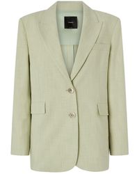 Pinko - Flap Pocket Button Fastening Long Sleeve Jacket With Peaked Lapels - Lyst