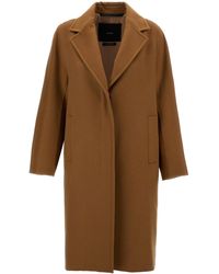 Max Mara - Semi-Lined Cashmere Coat With Elegant Trim For - Lyst