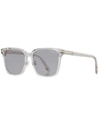 Tom Ford - Sunglasses Square Full Rim, Transparent Frame And Smoke Polarized Lens Ft0891-K20D - Lyst