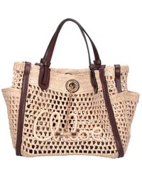 Chloé - Raffia & Buffalo Leather Mini Bag - Lyst