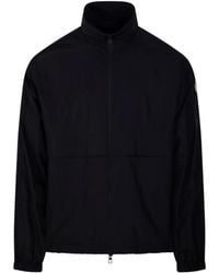 Moncler - High Collar Nylon Jacket With Zip Pockets For - Lyst