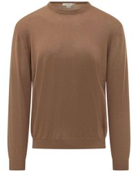 Malo - Basic Crewneck Wool Knit Sweater - Lyst