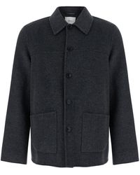 Grifoni - Wool-Blend Jacket With Classic Collar And Front Patch Pockets - Lyst