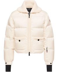 Moncler - Down-Filled Ski Coat With Wool Collar, Powder Skirt & T-Shirt Wrist Gaiters - Lyst