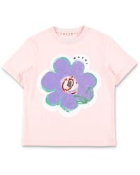 Marni - Artistic Mini Cotton T-Shirt For Girls - Lyst
