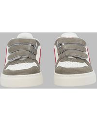 Veja - Small V-10 Leather Sneakers For Kids - Lyst