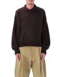 Studio Nicholson - Dune Superkid Mohair Polo Sweater - Lyst