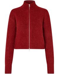 Samsøe & Samsøe - Cropped Zip-Front High-Neck Cardigan - Lyst