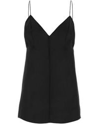 KHAITE - Black Silk Talsie Top - Lyst