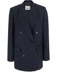 Jucca - Double-Breasted Notched Revers Blazer With Flap Pockets And Back Vent - Lyst