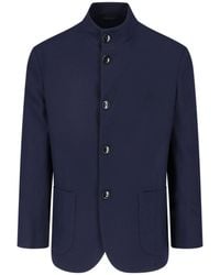 Giorgio Armani - Stand Collar Button-Front Jacket - Lyst