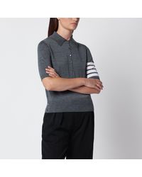 Thom Browne - Medium 4-Bar Polo Shirt - Lyst