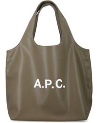 A.P.C. - Ninon Tote Bag With Logo - Lyst