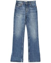 Chloé - Side-Slit Straight-Leg Jeans - Lyst