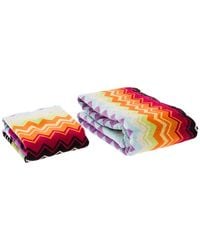 Missoni - Giacomo Cotton Towel Set With Zigzag Motif - Lyst