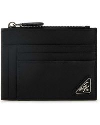 Prada - Leather Card Holder - Lyst