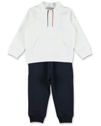 Moncler - Mini Brushed Cotton High-Neck Snap Sweatshirt & Jogger Set For Boys - Lyst