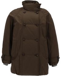 Brunello Cucinelli - Double-Breasted Down Jacket - Lyst