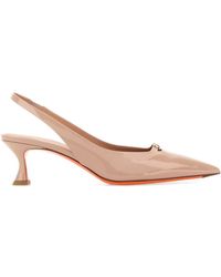Santoni - Solid Pointed Tow Pumps - Lyst