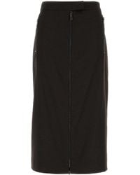 LE SULLY STUDIO - Dark Stretch Flannel Mini Skirt For - Lyst