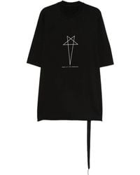 Rick Owens - Graphic Print Round Neck Short Sleeve T-Shirt Size S - Lyst