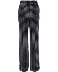 Prada - Printed Silk Pant - Lyst