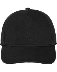 Saint Laurent - Quilted Topstitching Adjustable Closure Hat - Lyst